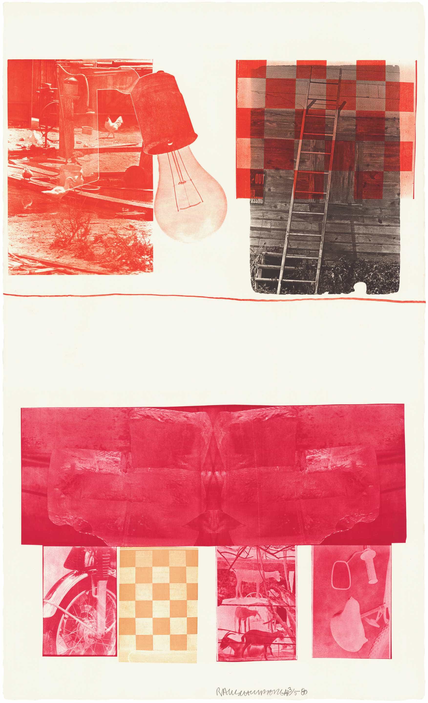 Robert Rauschenberg, Glacial Decoy Series: Lithograph II, 1980