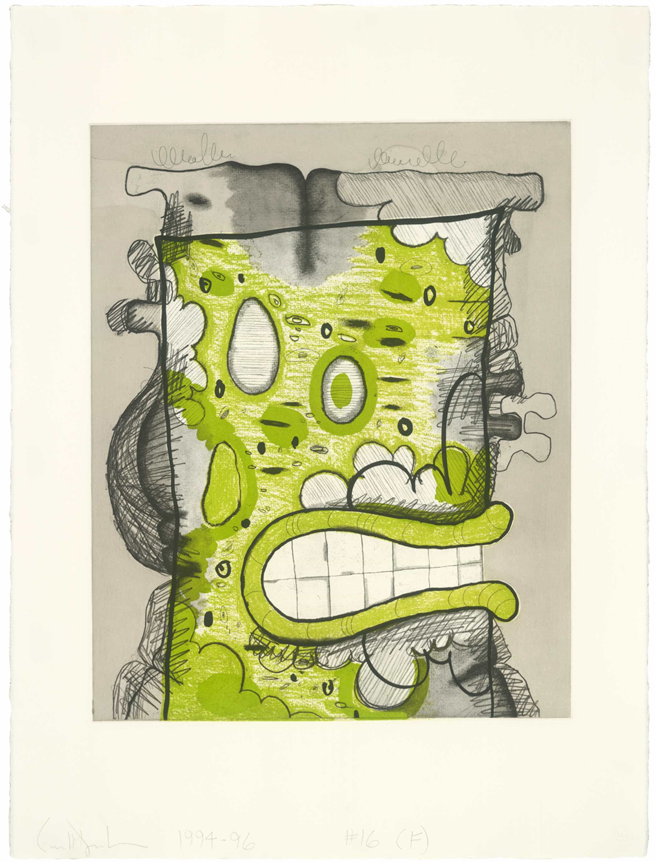 Carroll Dunham, Undone F, 1994-96