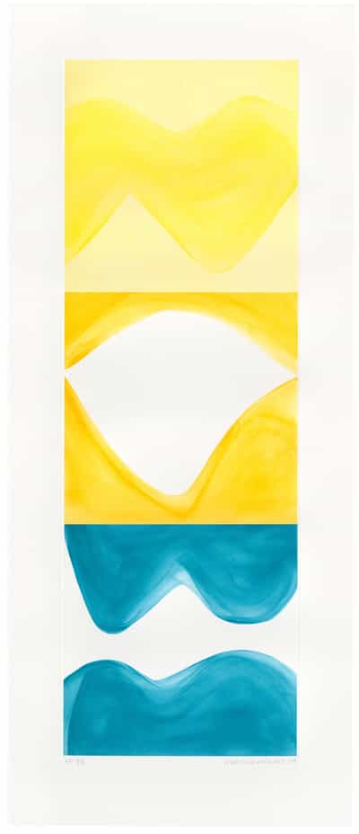 Marina Adams, NY Series (Etchings) Dimono Yellow, Indian Yellow, and Turquoise, 2024