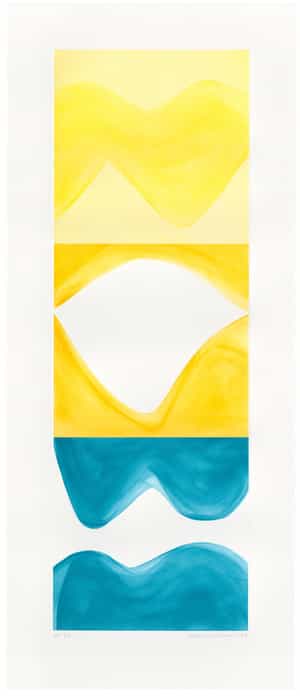 Marina Adams, NY Series (Etchings) Dimono Yellow, Indian Yellow, and Turquoise, 2024