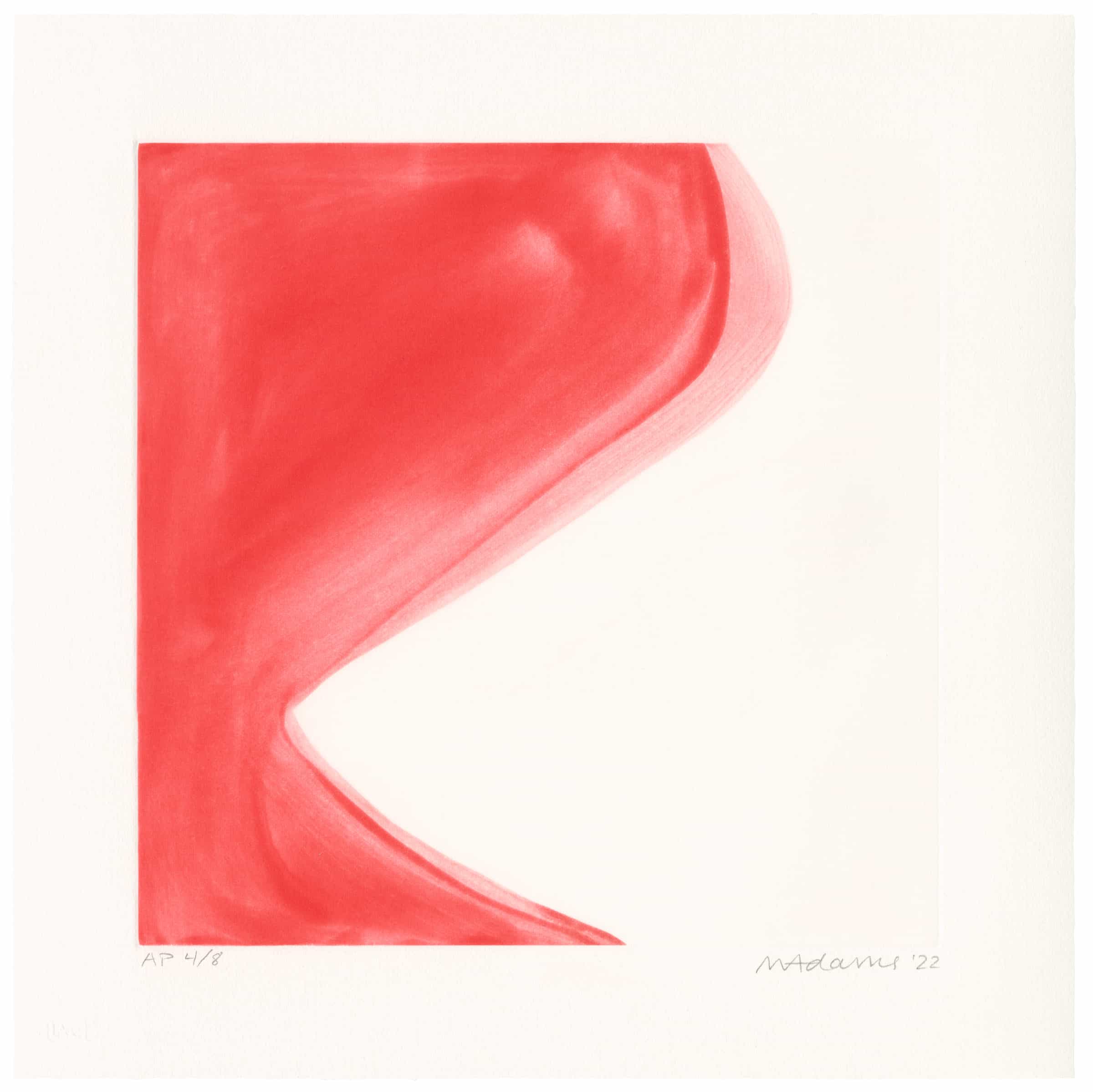 Marina Adams, NY Series (Etchings) Deep Red, 2022