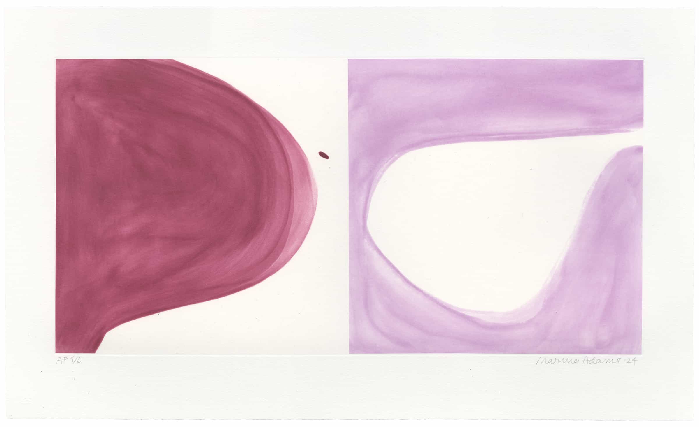 Marina Adams, NY Series (Etchings) Solferino and Manganese Violet, 2024