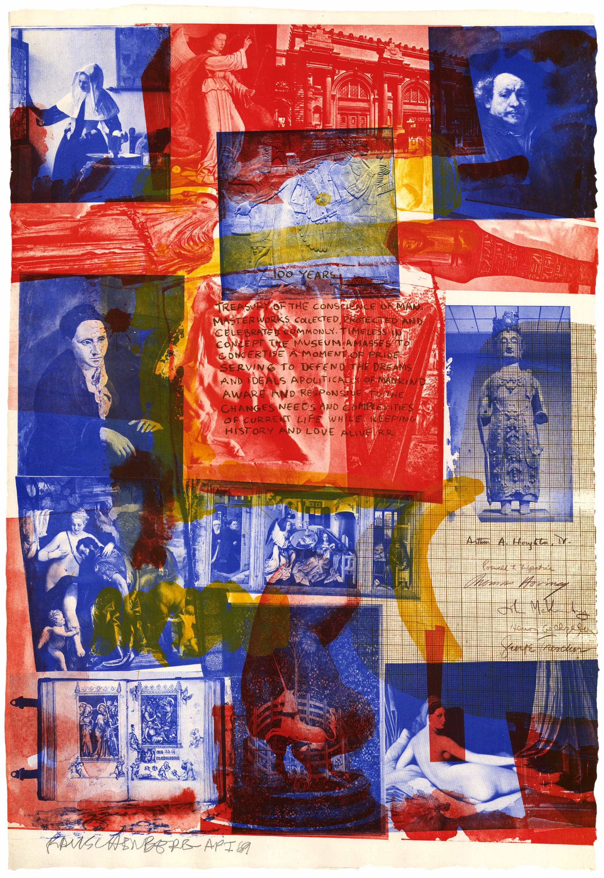 Robert Rauschenberg, Centennial Certificate MMA, 1969