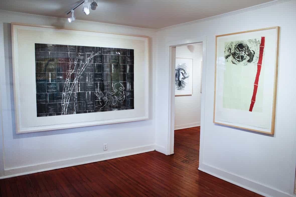 Gallery view of framed prints Listening Bamboo and Red Bamboo by Susan Rothenberg.